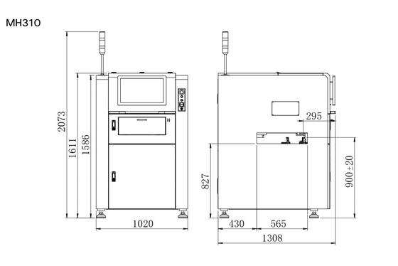 Inspección en línea de pasta de soldadura SPI 3D PCBA MH310